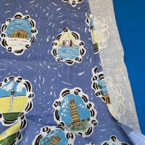 IMG_6822 10 BerkBox94 Raoul Textile Line Hand Print Made in US Blue Kids Nursery Europe Landscape Pissa Paris Athens MSRP 0+/y