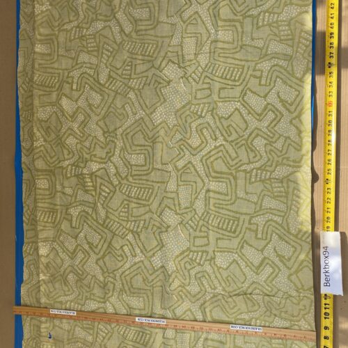 20 BerkBox94 Raoul Textile Line Hand Print Made in US Saibo Green Beige Abstract Geometric MSRP 0+/y