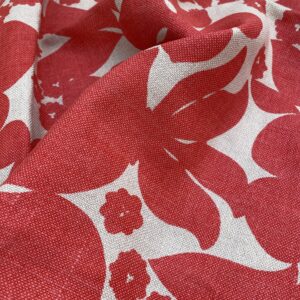 IMG_6895 1 BerkBox95 Raoul Textile Linen Hand Print Made in US Botanical Linen Print Red White  MSRP 0+/y