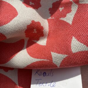 IMG_6896 1 BerkBox95 Raoul Textile Linen Hand Print Made in US Botanical Linen Print Red White  MSRP 0+/y