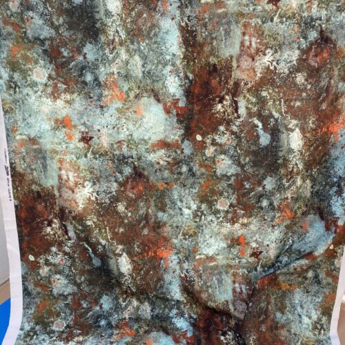 2yard+ Printed Fabrics by Jean Paul Gaultier Lelievre Oxydation Jade Cotton Abstract Starry Sky Mineral Green MSRP USD 500+/yard