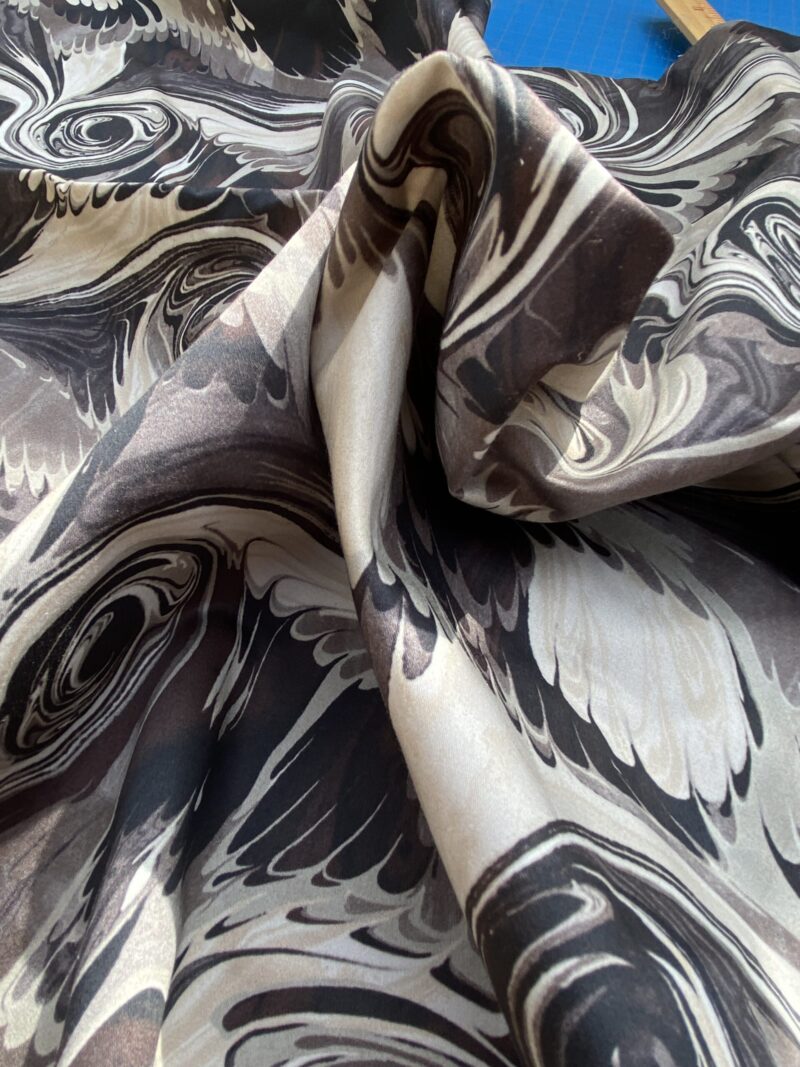 7 BerkBox95 Printed Fabrics by Jean Paul Gaultier Vogue Sable Print Black Abstract 27"x 54" MSRP USD 400+/y