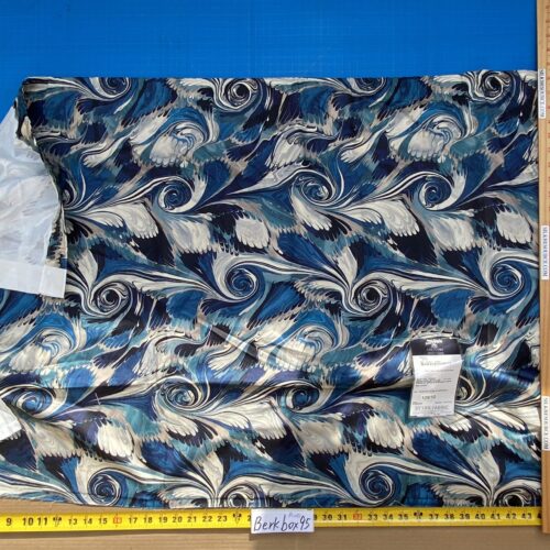 IMG_6935 8 BerkBox95 Printed Fabrics by Jean Paul Gaultier Vogue Azur Print Blue White Abstract MSRP USD 400+/y