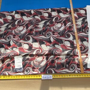 By yard Scalamandre Winslett Foliage Cotton Print in Blue Orange White Hand Printed in Italy MSRP0/Y