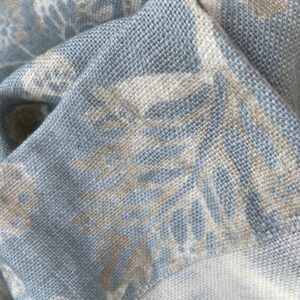 IMG_6943 10 BerkBox95 Printed Fabrics by  Scalamandre Calais Linen Print Sky Blue White Floral MSRP300+/y