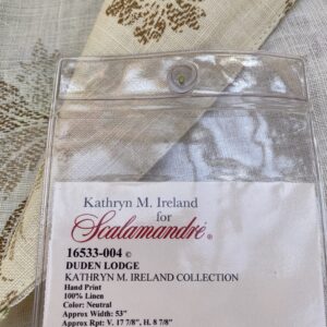 IMG_6967 14 BerkBox95 Printed Fabrics by Scalamandre Duden Lodge Neutral Brown Beige Botanical Foliage Linen MSRP 238/y