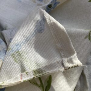 IMG_6992 18 BerkBox95 Printed Fabrics by Scalamandre Arabella Print Blues, Golds & Greens Heavy Linen Floral Foliage Neoclassic Scroll Design MSRP USD 400+/Y