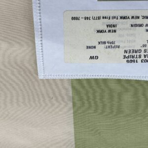 IMG_7153 1 Berkbox97 Length 2.4yds Plains Textures by Scalamandre Riviera Stripe Cannes Green Beige / Natural Wool Silk MSRP USD364/yd