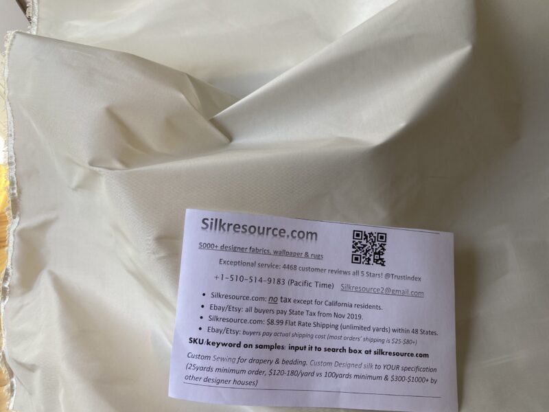 IMG_7902 Scalamandre Ascot Ivory 100% silk Taffeta Pure White Very Thick! Per Yard MSRP USD 238/Y
