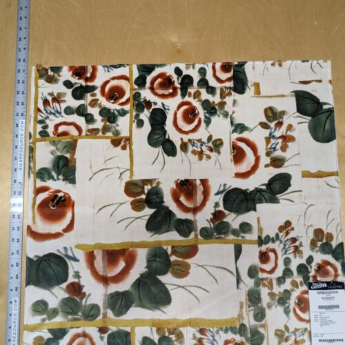 PXL_20240124_213656269 32 EV34 Special Square Printed Fabric by Jean Paul Gaultier Lelievre Babouchka Dore Orange Green White Floral Abstract MSRP USD300+/y