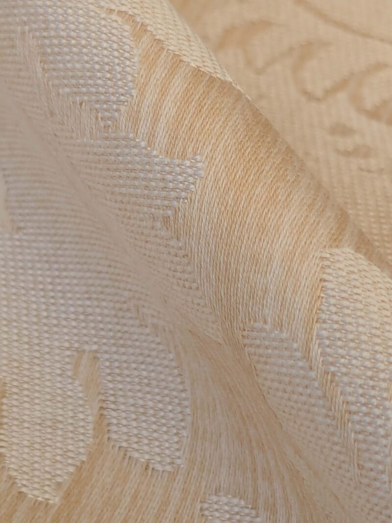 PXL_20250403_211803815 Clarence House Florent Damask Cotton Beige Pale Gold Italian Damask Pomegranate MSSP USD220/y