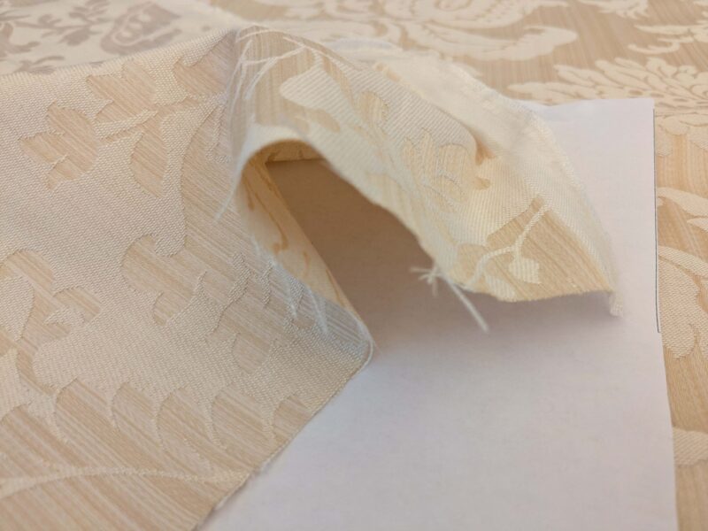 PXL_20250403_211820210 Clarence House Florent Damask Cotton Beige Pale Gold Italian Damask Pomegranate MSSP USD220/y