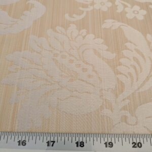 PXL_20250403_211855069 Clarence House Florent Damask Cotton Beige Pale Gold Italian Damask Pomegranate MSSP USD220/y