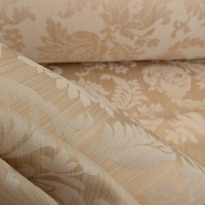 PXL_20250403_212047062 Clarence House Florent Damask Cotton Beige Pale Gold Italian Damask Pomegranate MSSP USD220/y