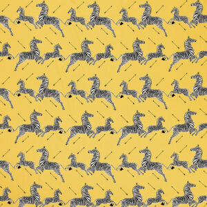 SC_000316641_SCH Scalamandre Zebras Petite Yellow Black White Cotton Print Animal MSRP USD266/y