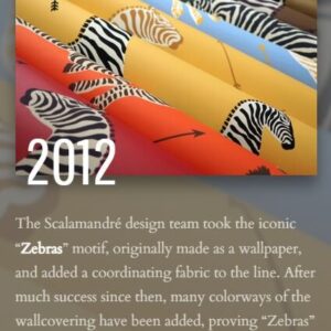 zebra Scalamandre Zebras Petite Yellow Black White Cotton Print Animal MSRP USD266/y