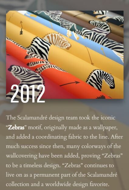 zebra Scalamandre Zebras Petite Yellow Black White Cotton Print Animal MSRP USD266/y