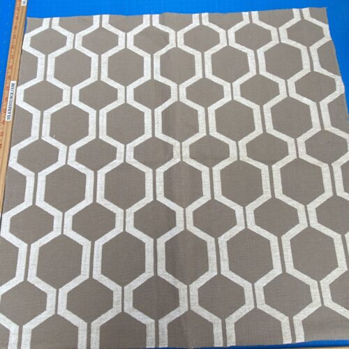 IMG_7625 1 Berkbox100 Square Jacquard by Old World Weavers Hex Brown Beige Lattice Geometric MSRP USD280/y