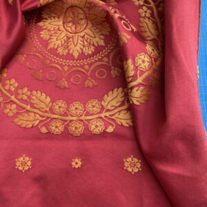 "RESERVED" 9 Berkbox101 Square Silk by Lelievre Paris Gericault Seat and Back Rouge Red Brown White House Neoclassic Medallion Chair Seats  25"L x 58"W MSRP USD500+/y