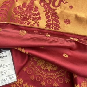 "RESERVED" 9 Berkbox101 Square Silk by Lelievre Paris Gericault Seat and Back Rouge Red Brown White House Neoclassic Medallion Chair Seats  25"L x 58"W MSRP USD500+/y