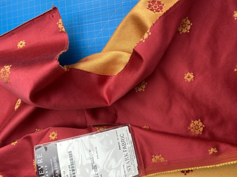 "RESERVED" 9 Berkbox101 Square Silk by Lelievre Paris Gericault Seat and Back Rouge Red Brown White House Neoclassic Medallion Chair Seats  25"L x 58"W MSRP USD500+/y