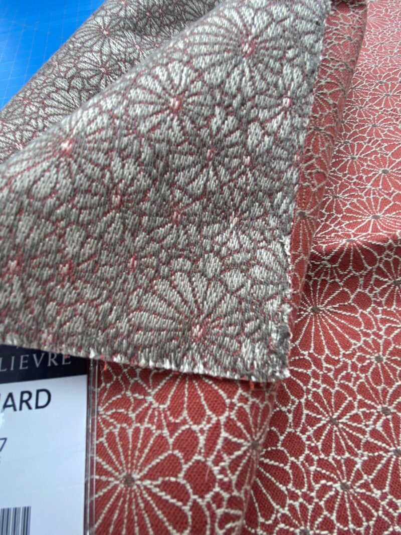 IMG_8409 10 Berkbox102 Square Jacquard by Lelievre Paris Obi Jacquard Brique Red Botanical Small Scale Texture Polyester MSRP USD300+/y
