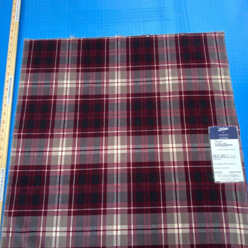 11 Berkbox102 Square Jacquard by Jean Paul Gaultier Kilt Bordeaux Red White Cotton Plaid Check MSRP USD500+/y