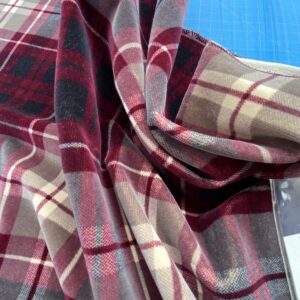 IMG_8413 11 Berkbox102 Square Jacquard by Jean Paul Gaultier Kilt Bordeaux Red White Cotton Plaid Check MSRP USD500+/y
