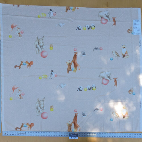 PXL_20240313_213539318 25 EV35 Length 1.3y Christian Fischbacher Mignon Pink Multi  Animals Birds Panda Fox Elephant Cotton MSRP USD 300+/y