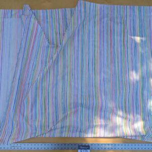 Scalamandre Candice Stripe Multi100% Silk taffeta Strie Rainbow of Pink Red Green Gold Blue Purple Candy Color  MSRP 180/y