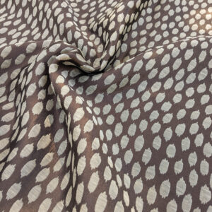 31 EV35 Length 2.5y Scalamandre Savanna Off White Brown Sheer Small Scale Dot Circle MSRP USD 300+/y