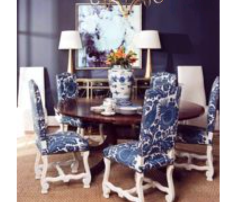 download (6) Scalamandre Resist Print Taupe Bird Flower Toile Linen Gray White MSRP USD 300/Y