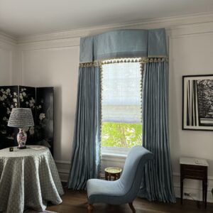 by yard Scalamandre Powers Court Blue silk Taffeta Strie Bty MSRP USD 342/y