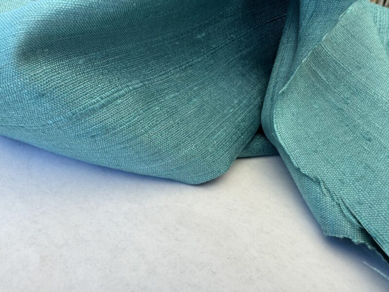 IMG_3467 Scalamandre Vienne Texture Peacock Blue Silk Solid  Texture MSRP USD 276/y