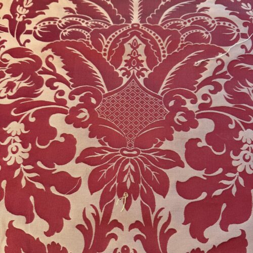 IMG_3564 Scalamandre Hayes House Red Damask Large Silk Cotton Renaissance Artichoke  MSRP USD300+/y