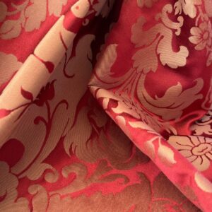 IMG_3568 Scalamandre Hayes House Red Damask Large Silk Cotton Renaissance Artichoke  MSRP USD300+/y