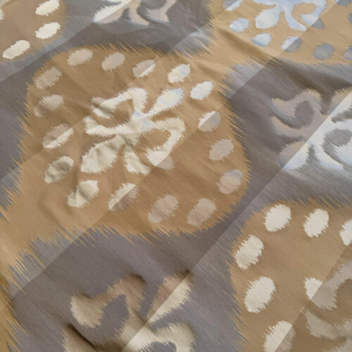 IMG_3768 Scalamandre Angel of Longevity cameo/grey /taupe Diamond Ogee Ikat MSRP USD 306/y