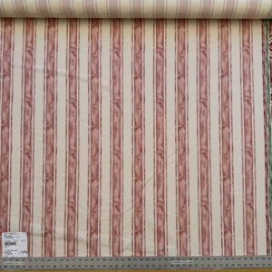 IMG_3802 Scalamandre Gritti Stripe Roman Rose Red Beige Stripe Geometric MSRP USD  216/y