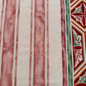 IMG_3808 Scalamandre Gritti Stripe Roman Rose Red Beige Stripe Geometric MSRP USD  216/y