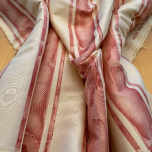 IMG_3809 Scalamandre Gritti Stripe Roman Rose Red Beige Stripe Geometric MSRP USD  216/y