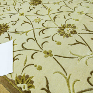 P1110308 Stark Cedartown Light Slate Grey Modern Blue Grey Rug Medallion Hand Knotted - 100% Silk - 9x12' MSRP USD16250