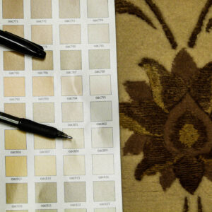 Stark Englewood Wheat 5x3' Gold Cream Silk Wool Hand-knotted Rug Modern Tulip Lotus Artichoke Crewel Flora MSRP USD 1500