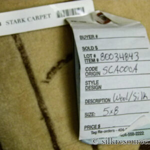 P1110408 (1) Stark Endicott Silver 5x8' Silk Wool Hand-knotted Rug Medallion Damask MSRP USD 4550