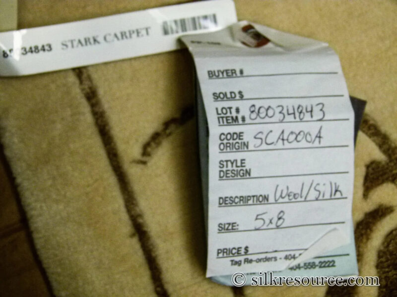 P1110408 (1) Stark Endicott Silver 5x8' Silk Wool Hand-knotted Rug Medallion Damask MSRP USD 4550