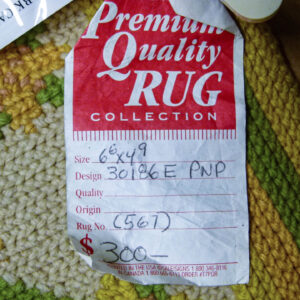 P1110568 Stark Hartford Wheat 4'10" X 6' 5" Wool Flat Weave Rug Gold Wheat Green Yellow Spring! MSRP USD 1300