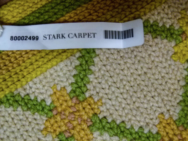 P1110569 Stark Hartford Wheat 4'10" X 6' 5" Wool Flat Weave Rug Gold Wheat Green Yellow Spring! MSRP USD 1300