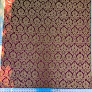 PXL_20240227_230206022 High End Veranda Renaissance Damask 100% Silk Red and Gold