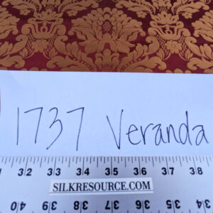 PXL_20240227_230232760 High End Veranda Renaissance Damask 100% Silk Red and Gold