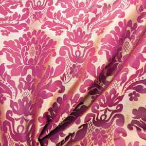 PXL_20240227_230404669 High End Veranda Renaissance Damask 100% Silk Red and Gold