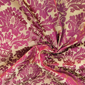 PXL_20240227_230705023 High End Veranda Renaissance Damask 100% Silk Red and Gold